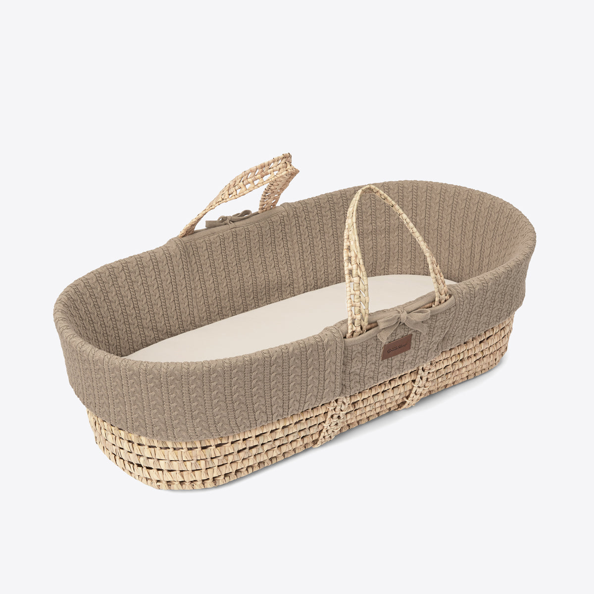 Organic Cable Knit Moses Basket & Mattress