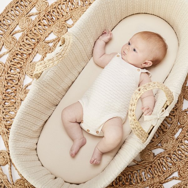 Organic Moses Basket Fitted Sheet