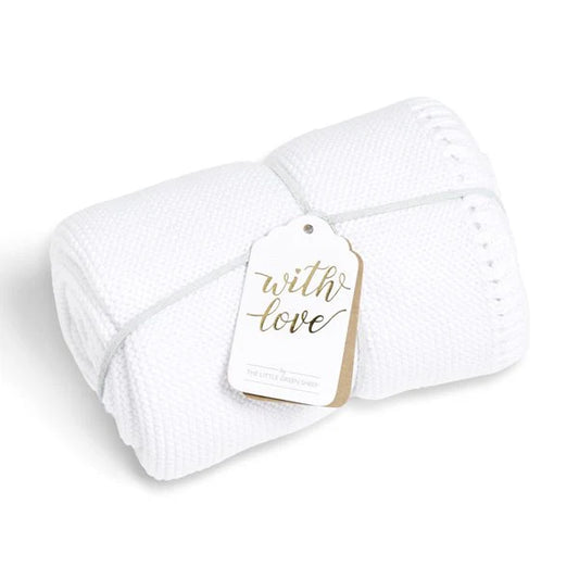 Organic Knitted Cellular Baby Blanket