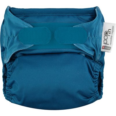 Pop In Single Bamboo Nappy - Peacock