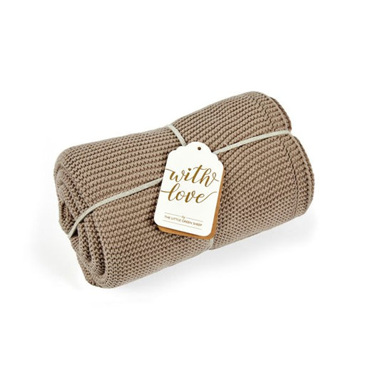 Organic Knitted Cellular Baby Blanket