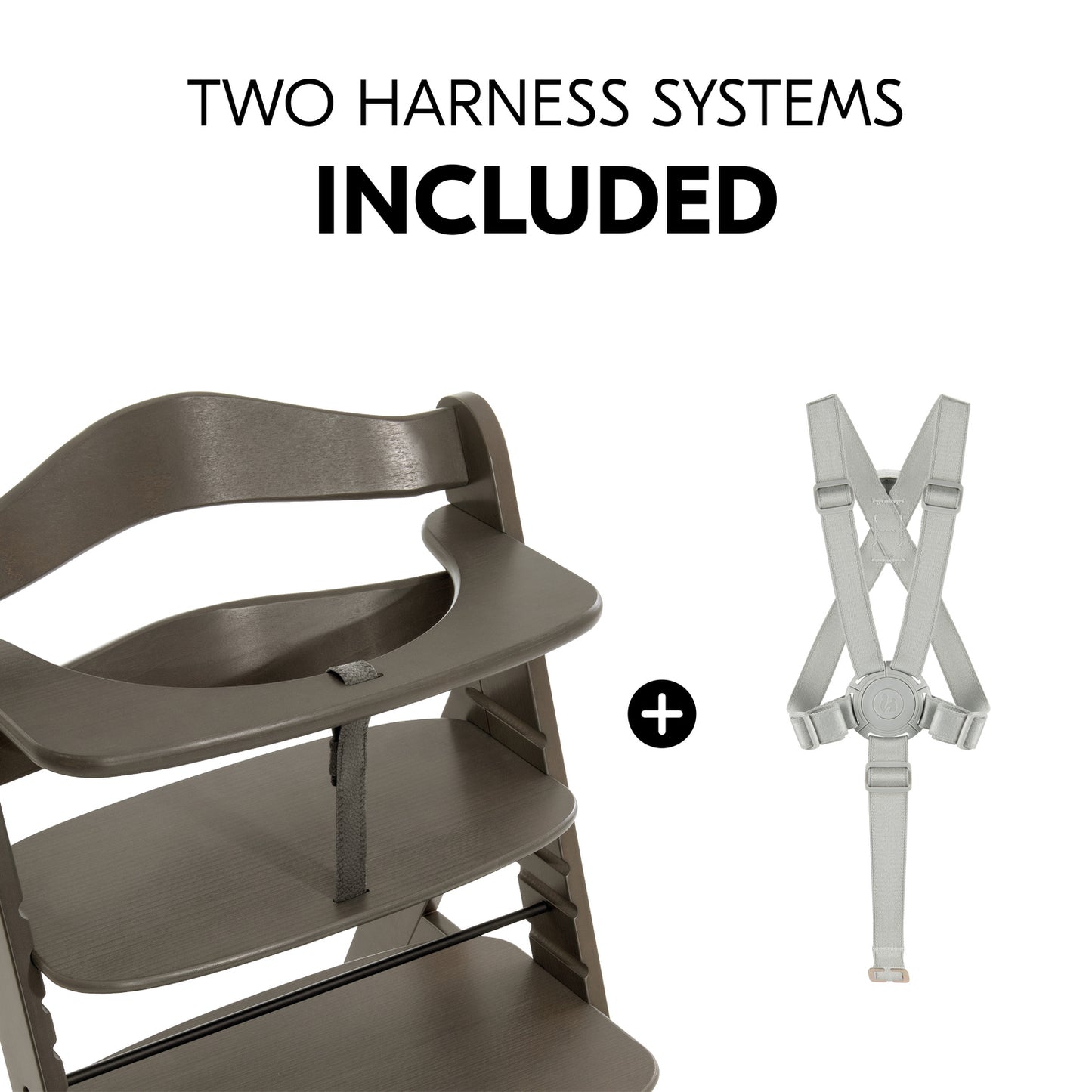 Alpha+ Select Wooden Highchair (6mths+) - Charcoal