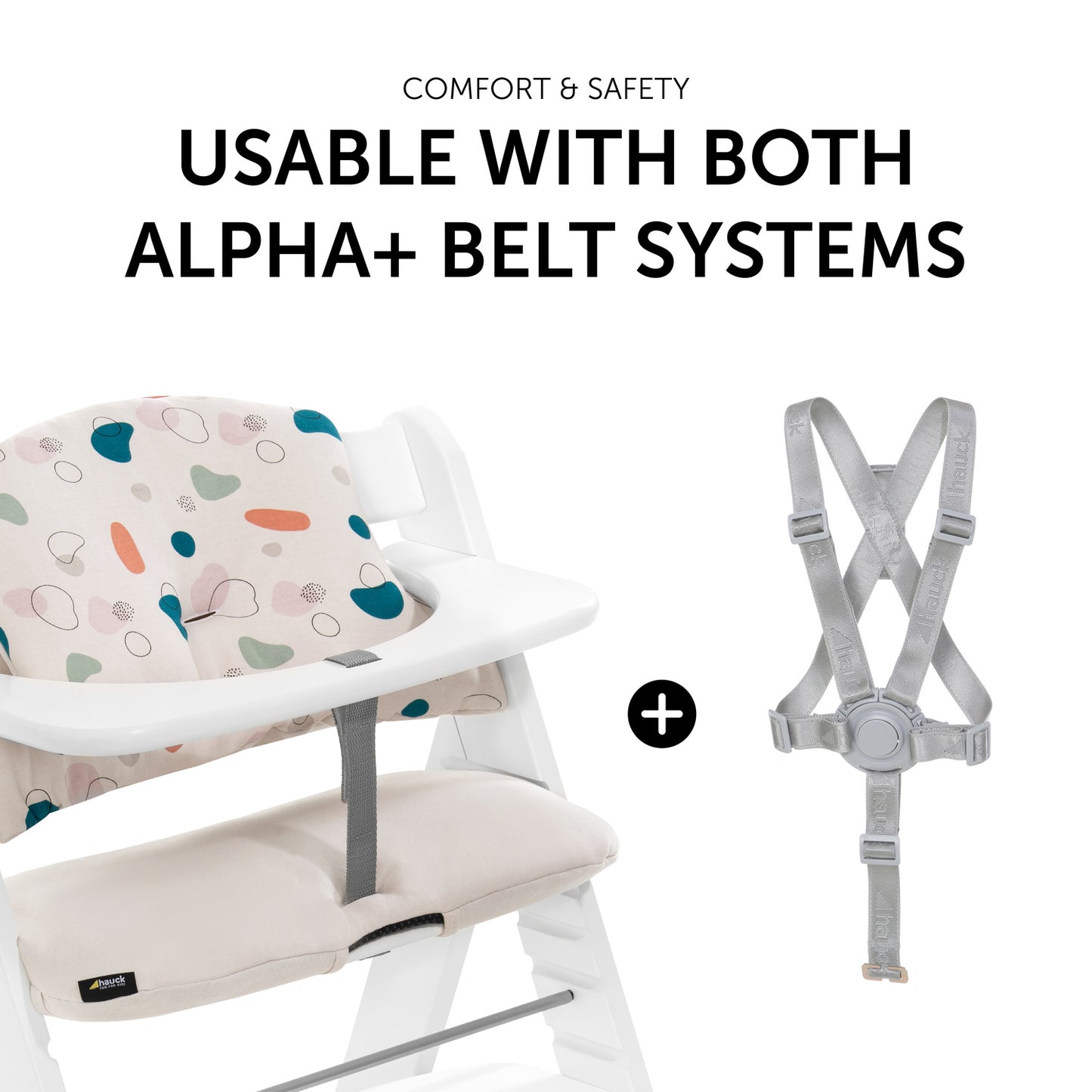 Alpha Highchair Pad Select - Jersey Organic