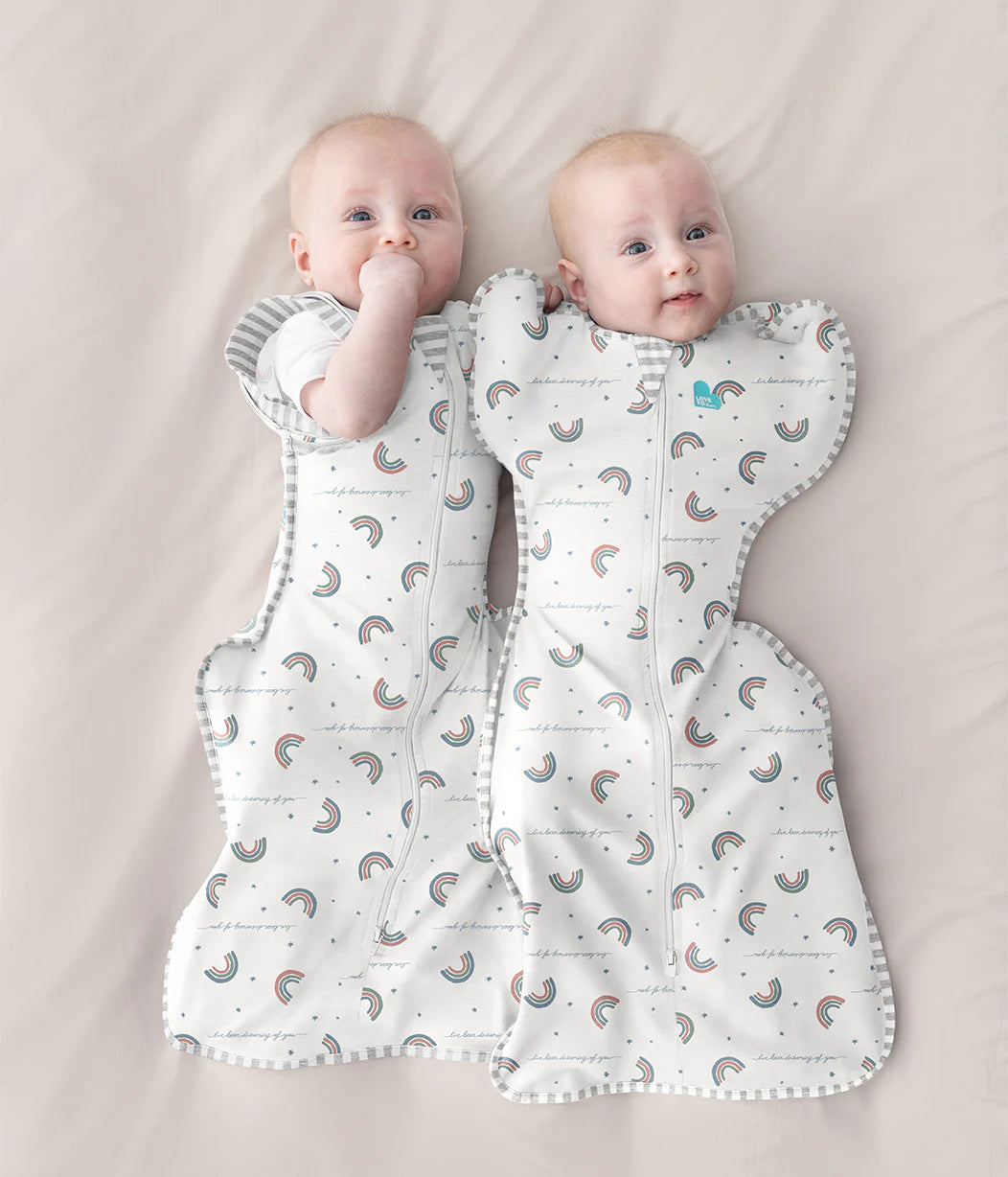 Swaddle Up™ Stage 2 Transition Bag Stretch Cotton 1 Tog - Rainbow Dreamer
