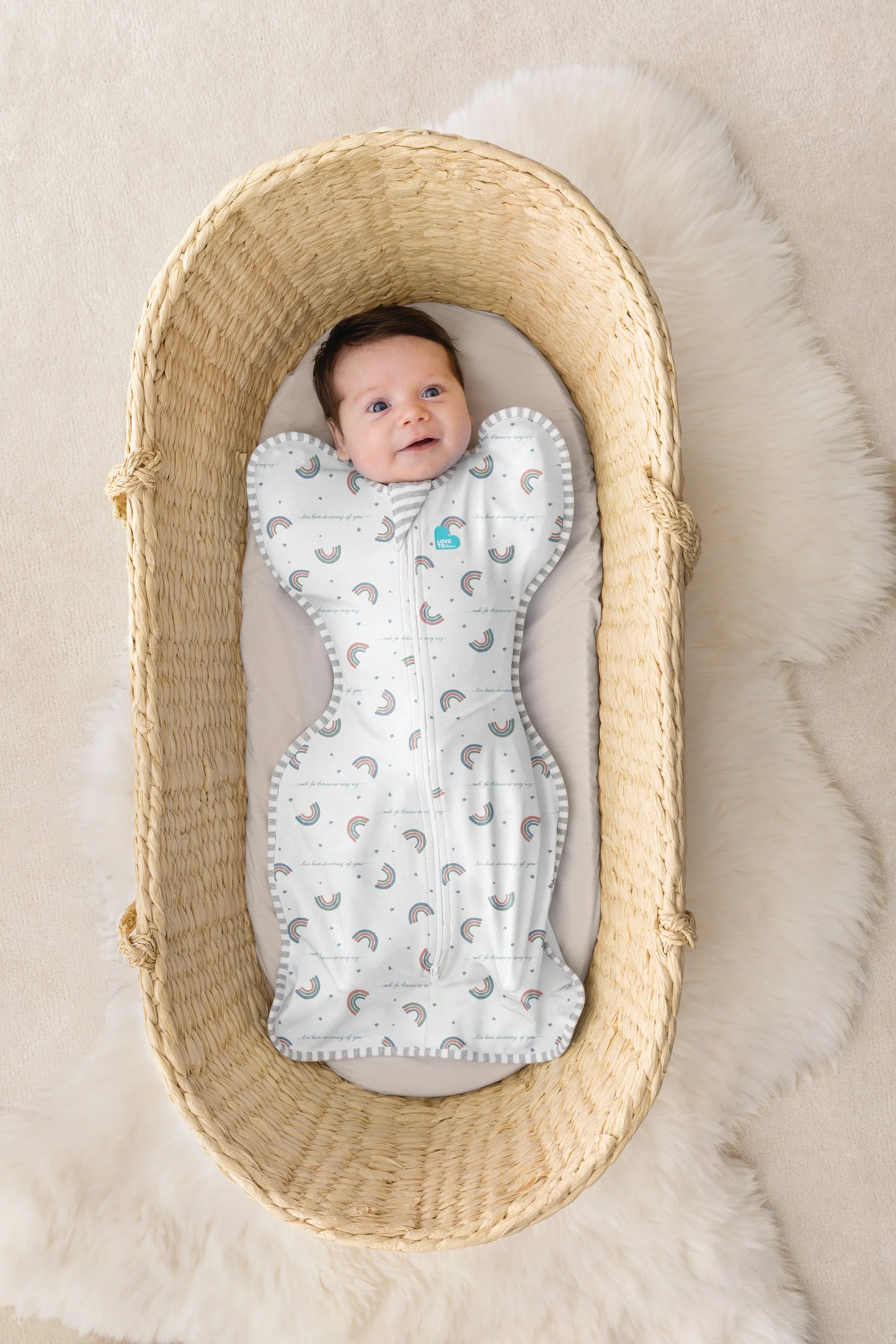 Swaddle Up™ Stage 1 Stretch Cotton 1 Tog - Rainbow Dream