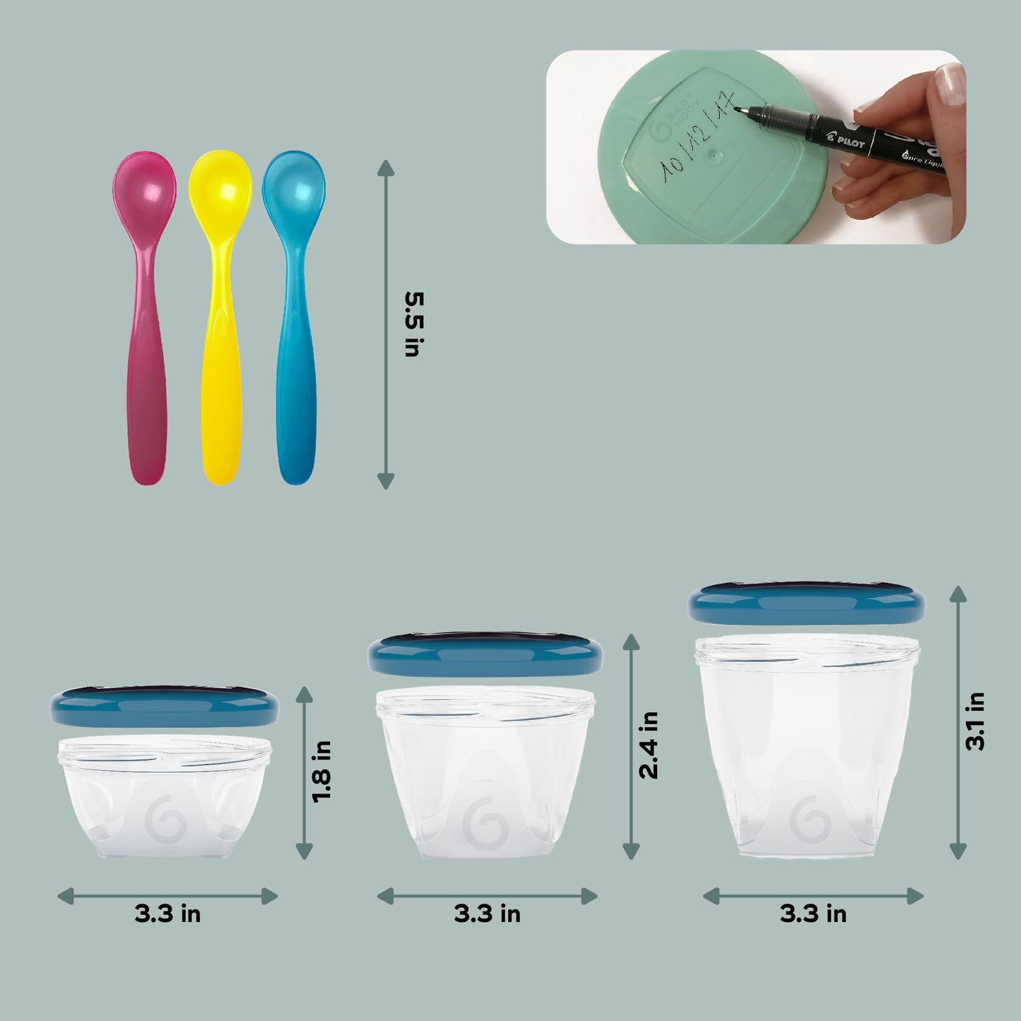 Babybols Multiset Baby Food Storage