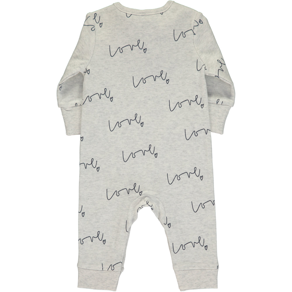 Love All Over Print Organic Baby Grow