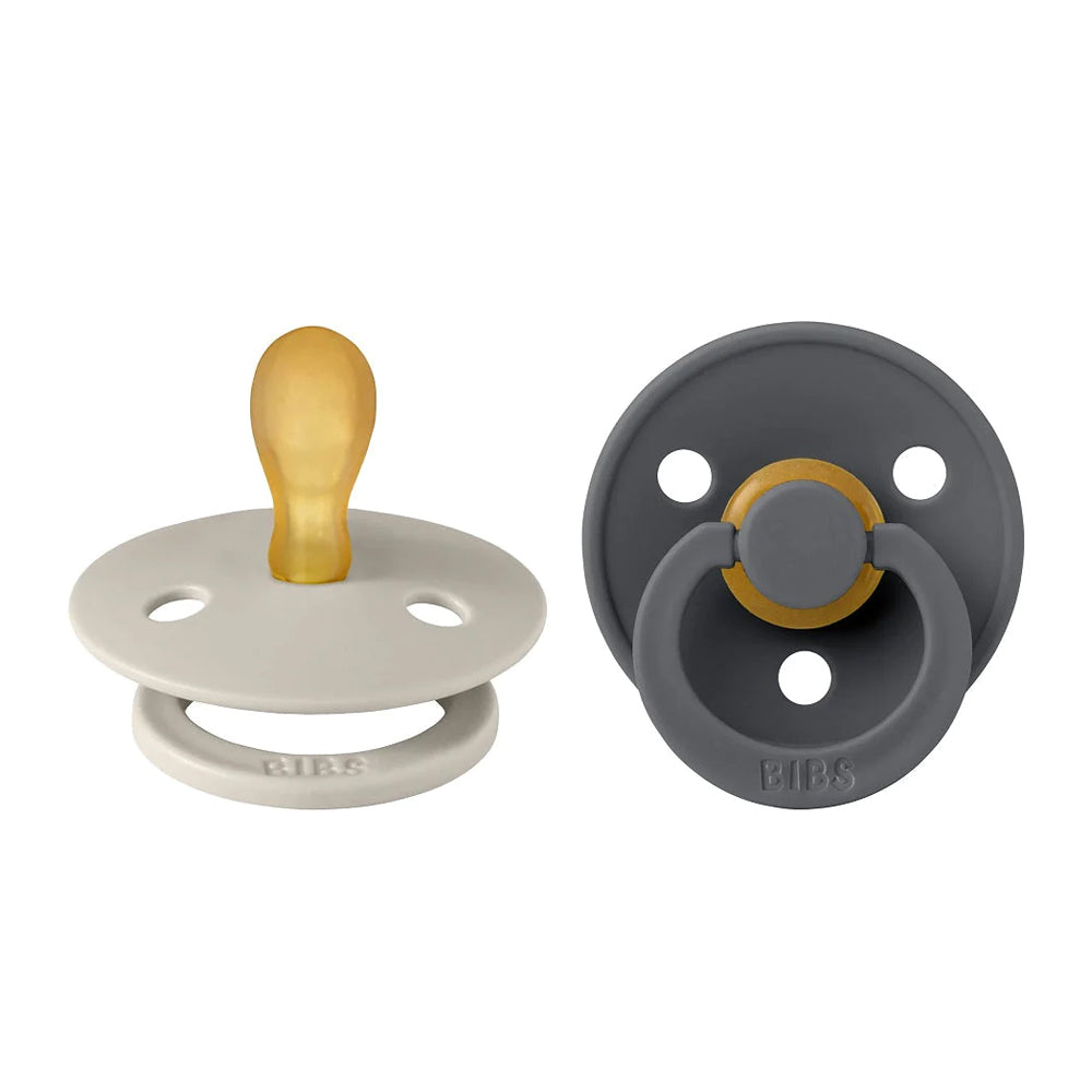 Colour Symmetrcial Latex Soother 2pk - Sand/Iron