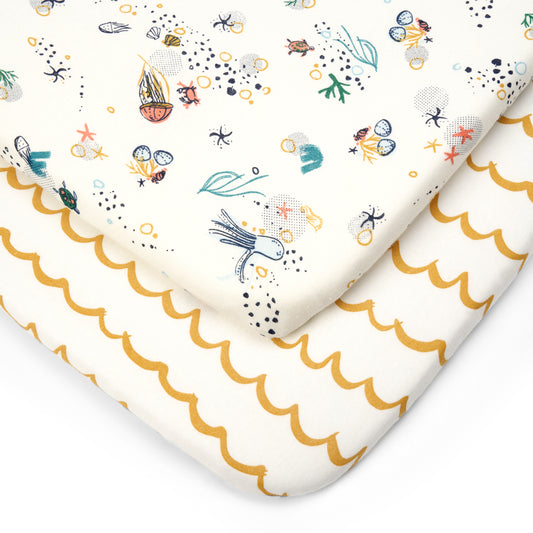 CoZee Fitted Crib Sheets 2pk