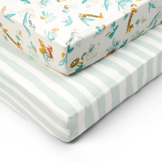 Fitted Cot Bed Sheets 2pk