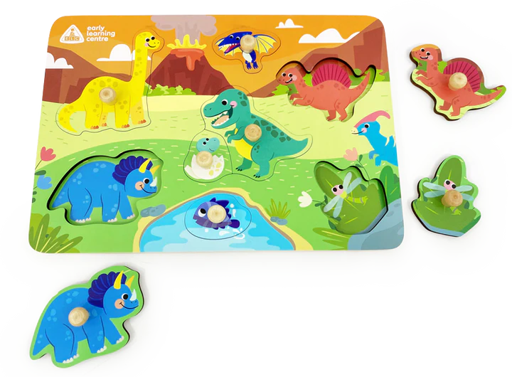 Wooden Dinosaur Peg Puzzle