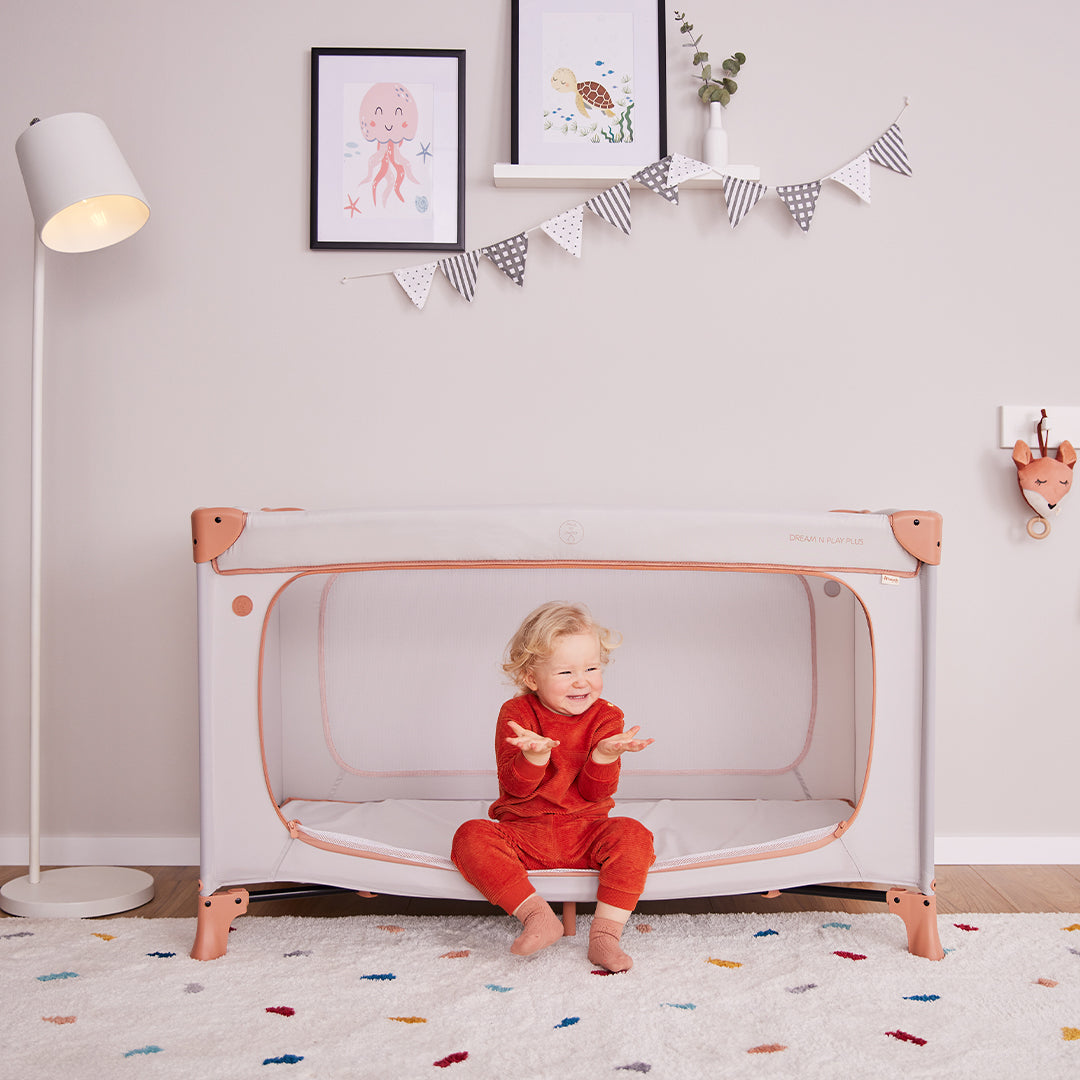 Dream N Play Plus Travel Cot - Dusty Mint