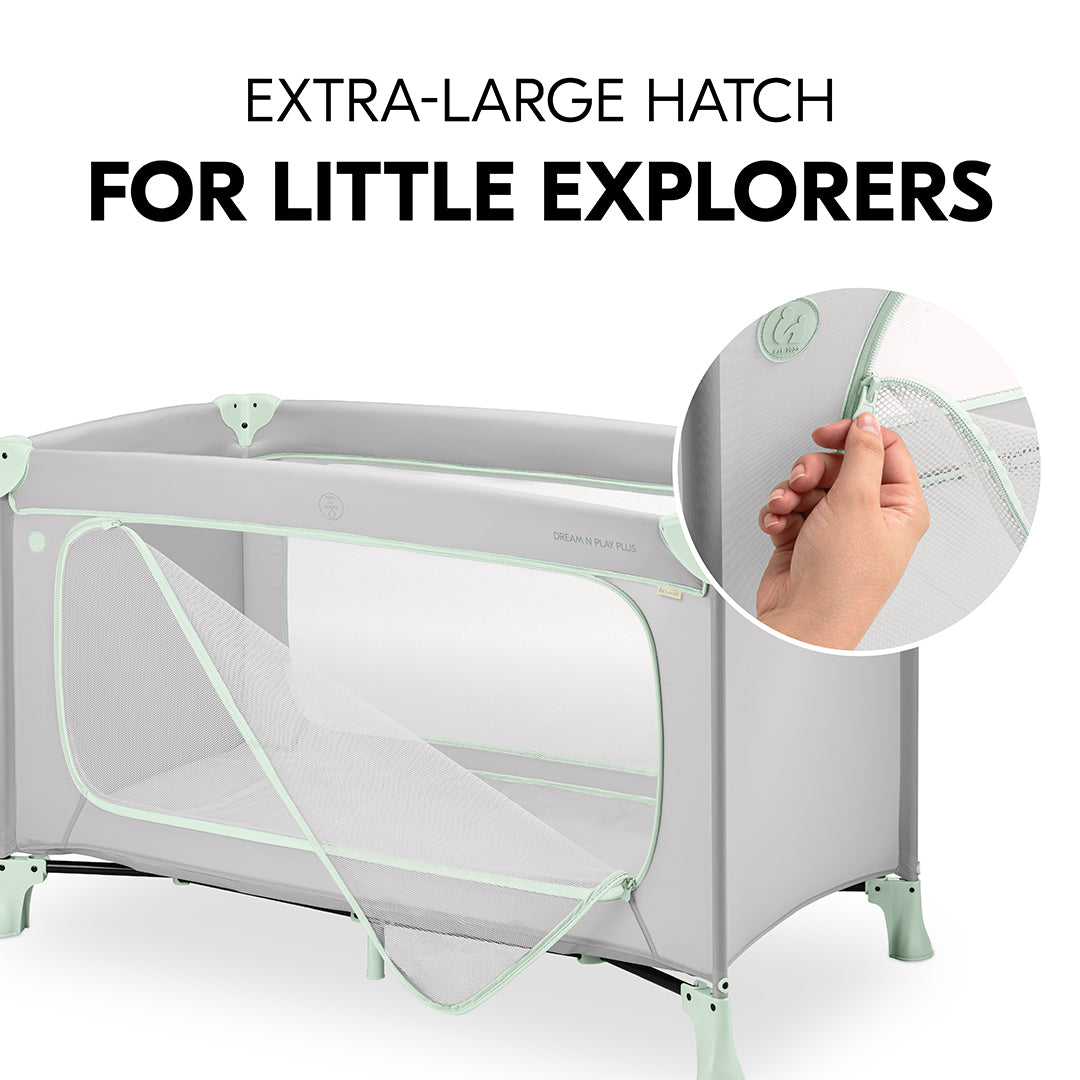 Dream N Play Plus Travel Cot - Dusty Mint