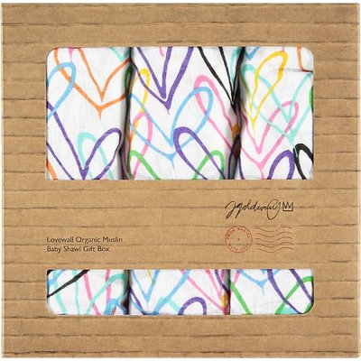 Lovewall Organic Muslin Shawl Gift Box (set of 3)