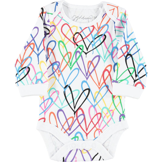 #Lovewall Organic All Over Print Bodysuit