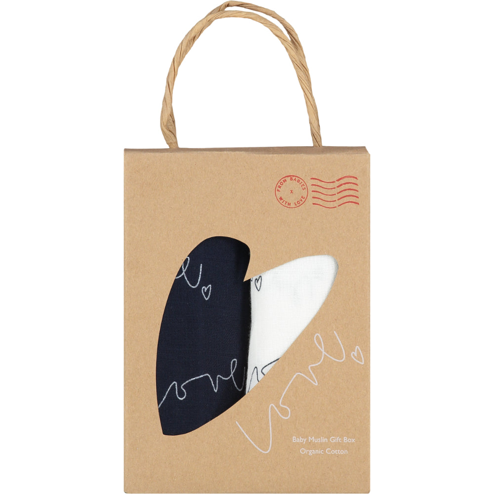 Love Muslin Square Gift Box (set of 2)