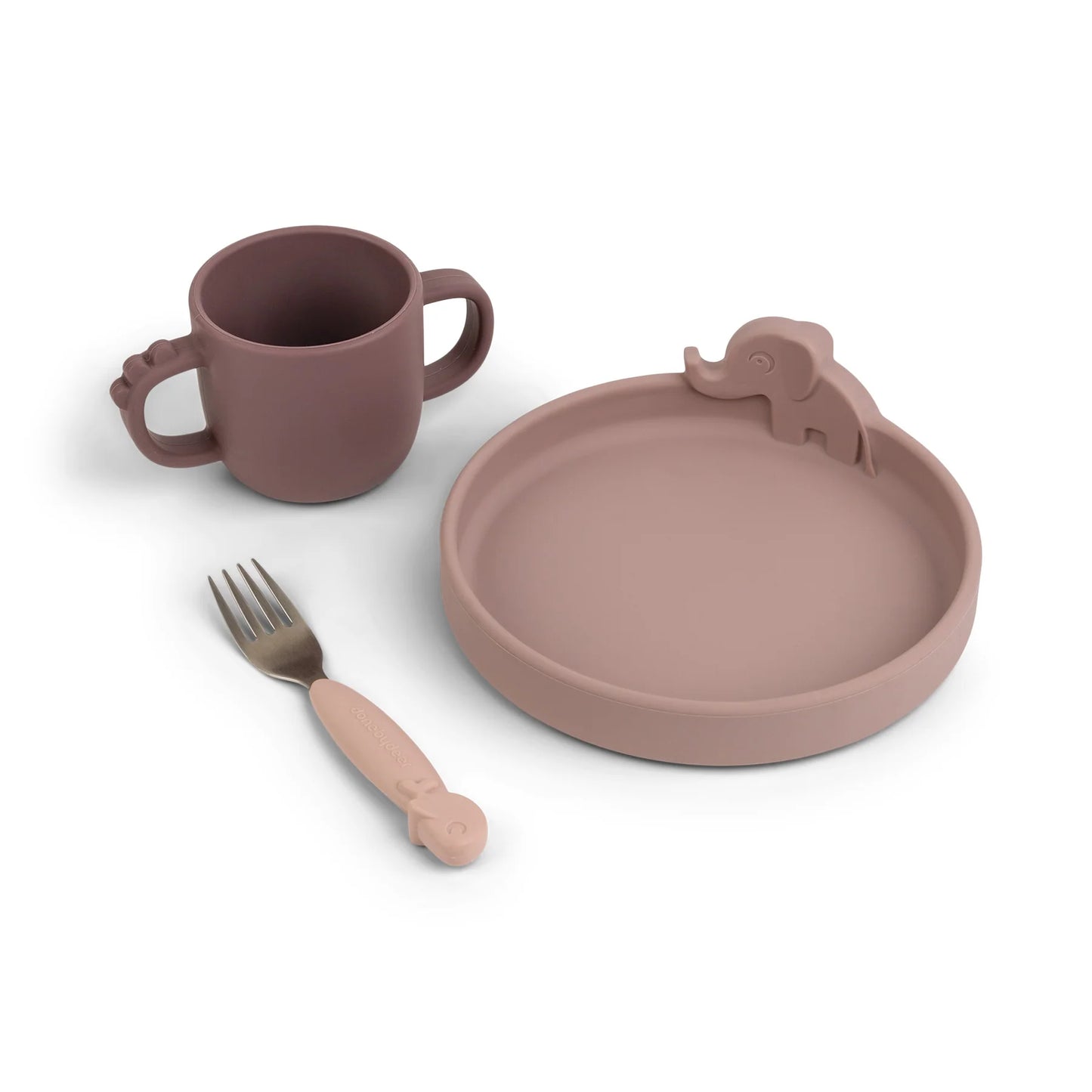 peekaboo dinner set - deer friends - powder