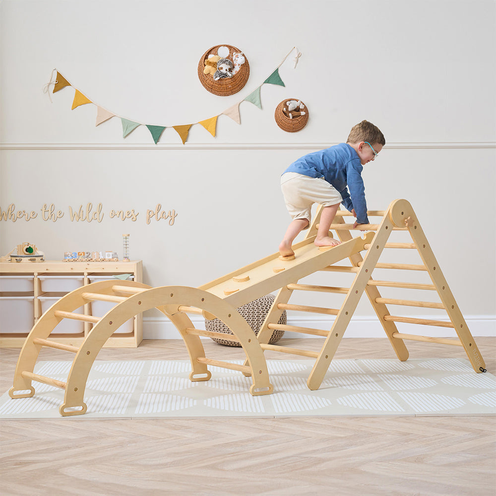 Scala 3 in 1 Pikler Climbing Frame with Climbing Wall