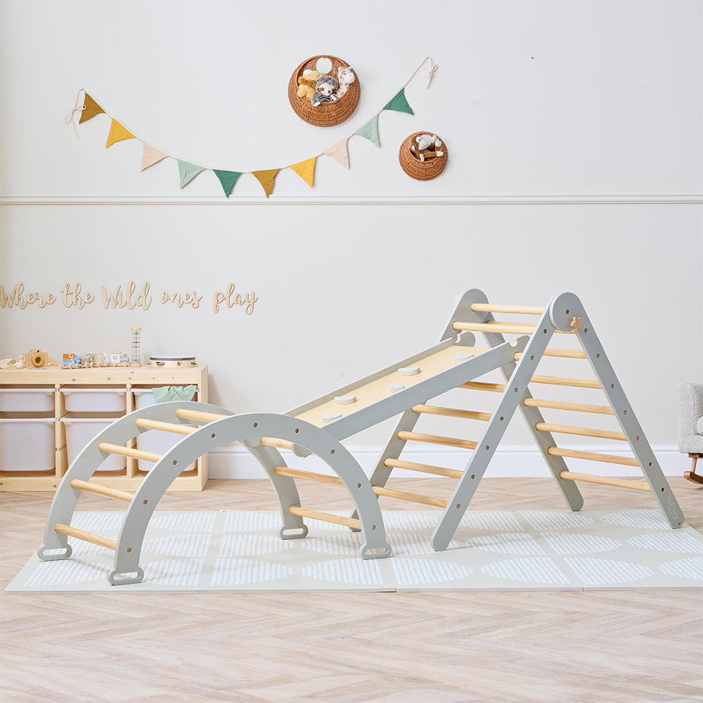 Scala 3 in 1 Pikler Climbing Frame with Climbing Wall