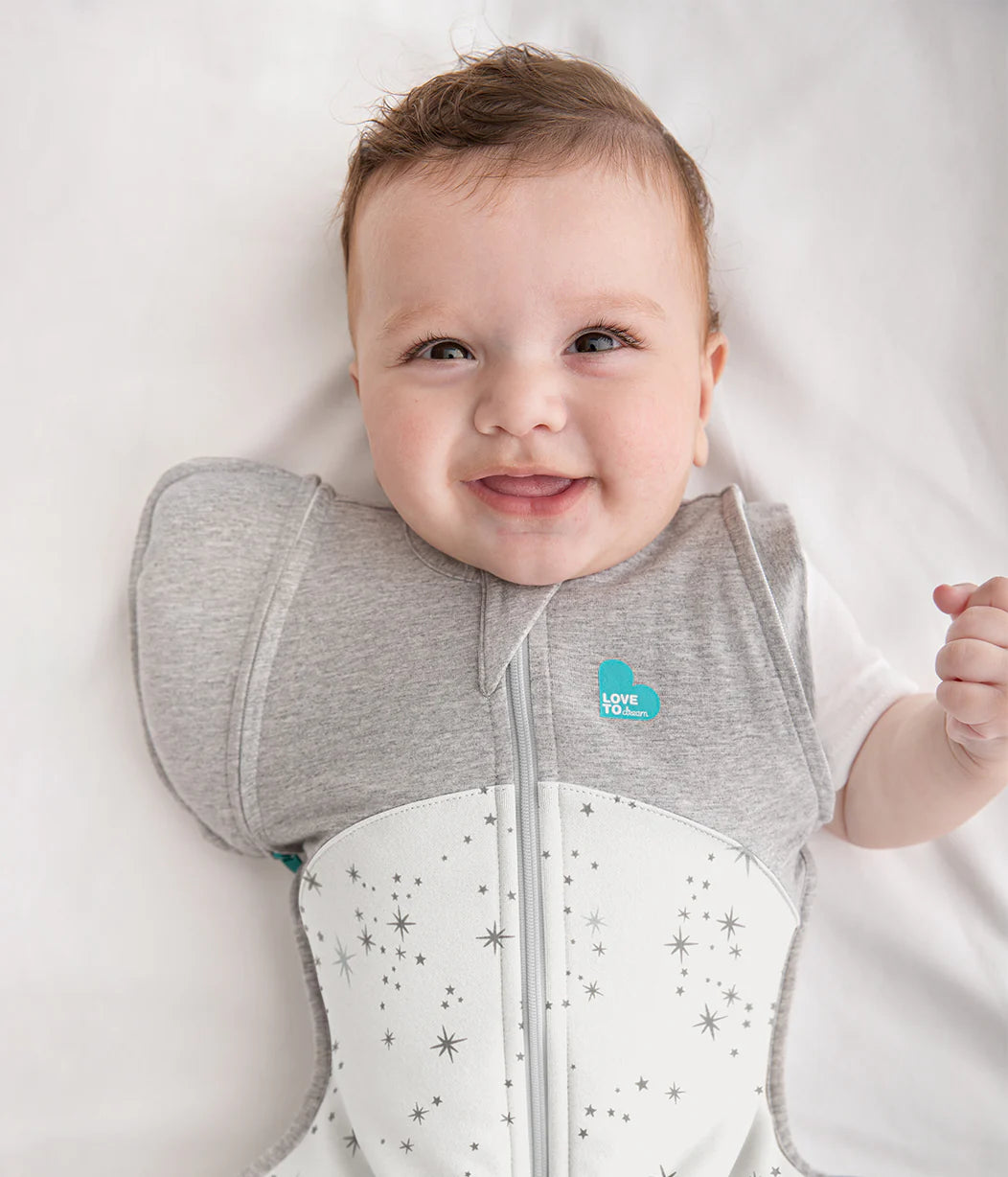 Swaddle Up™ Stage 2 Transition Bag All Seasons 1 Tog - White North Star