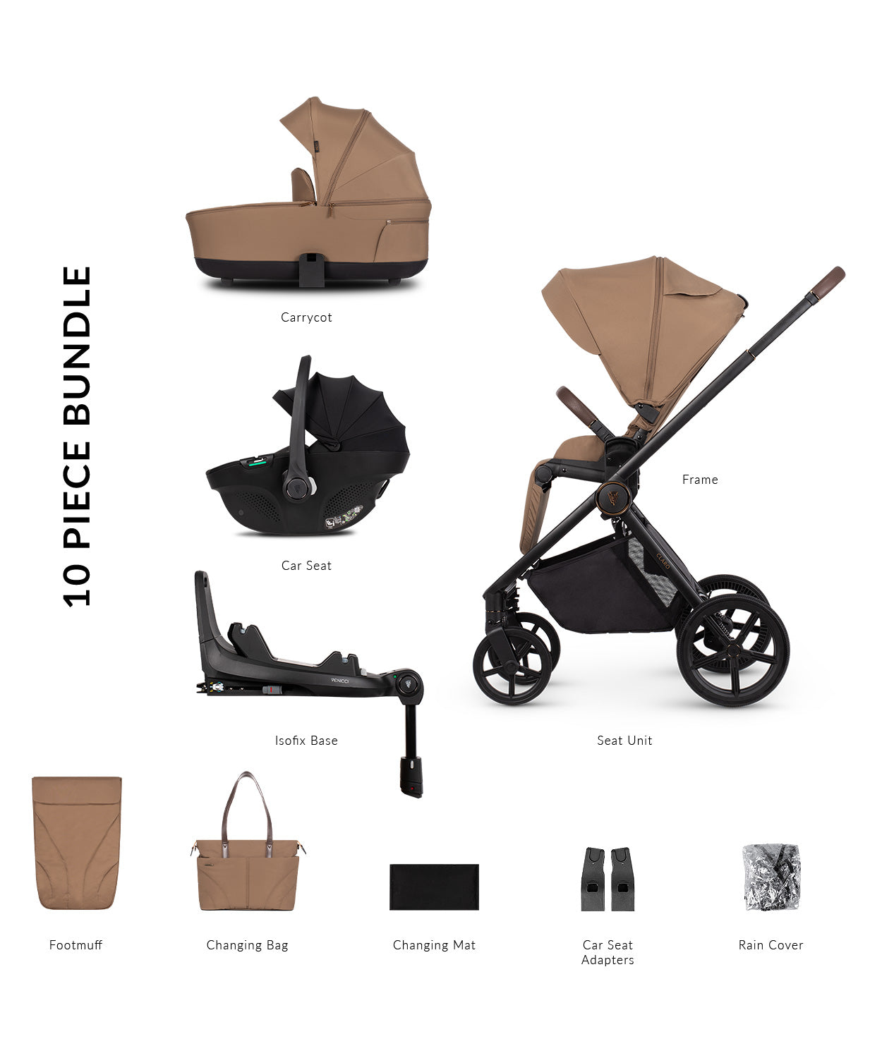 Claro - 3in1 Bundle with Tiago Car Seat & 360 Base