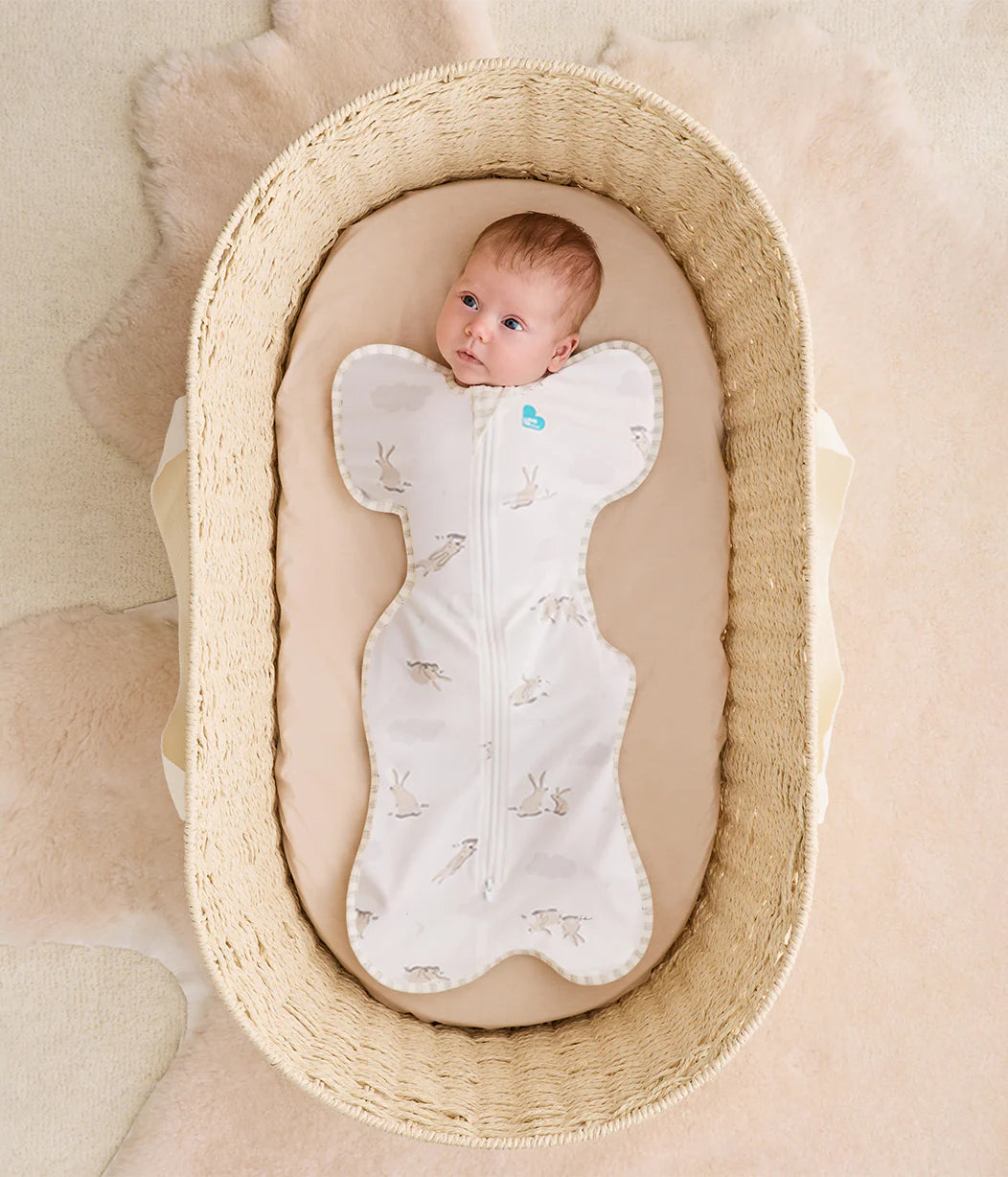 Swaddle Up™ Stage 1 Stretch Cotton 1 Tog - Cloud Bunnies