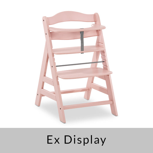 Alpha+ Wooden Highchair (6mths+) Rose - Ex Display