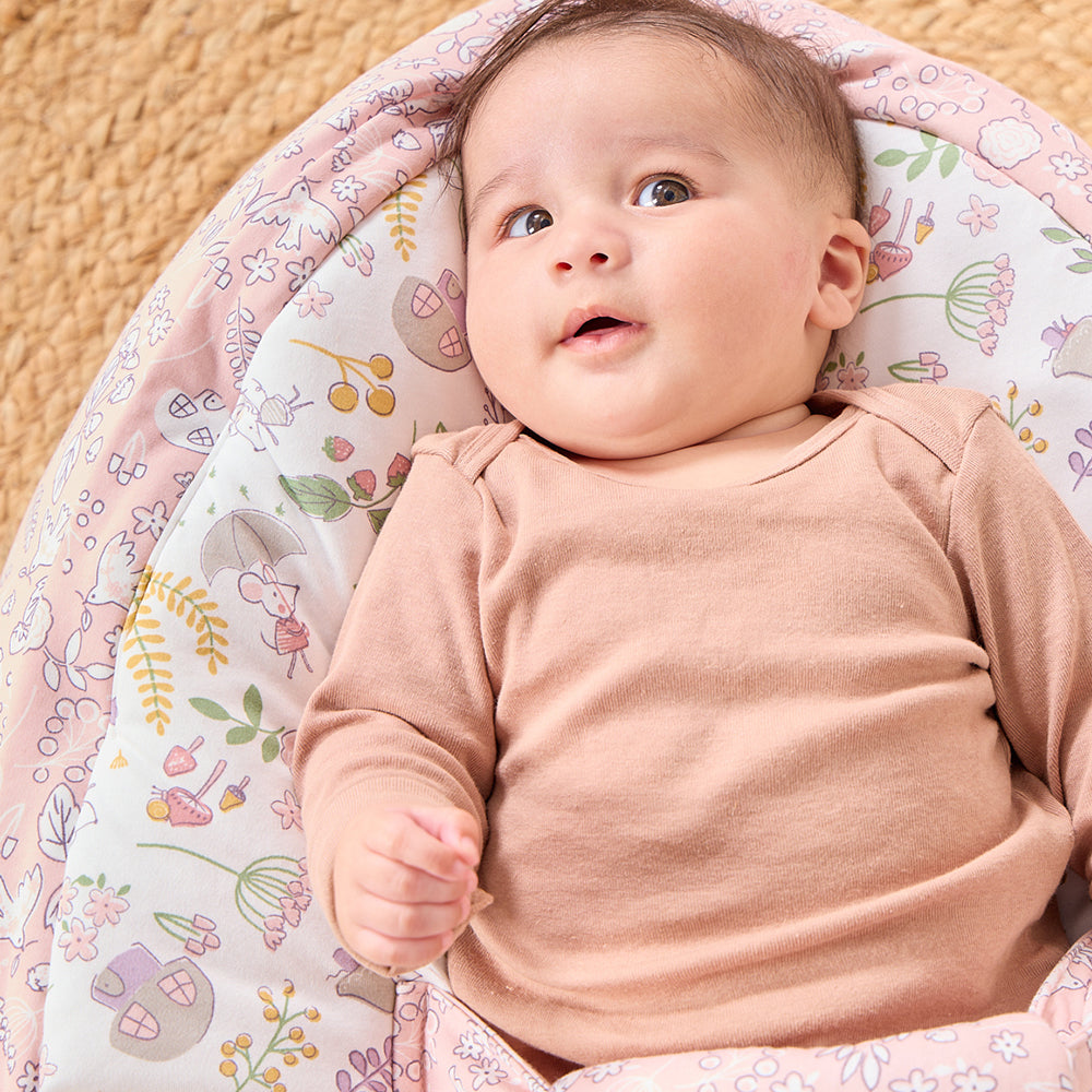 pink botanical baby-bean-bag-tiny-tales-tutti-bambini-kaliedy-2