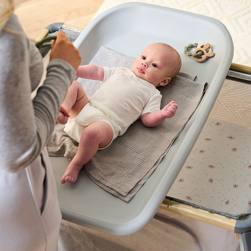 grey baby changing mat cushi tutti bambini kaliedy