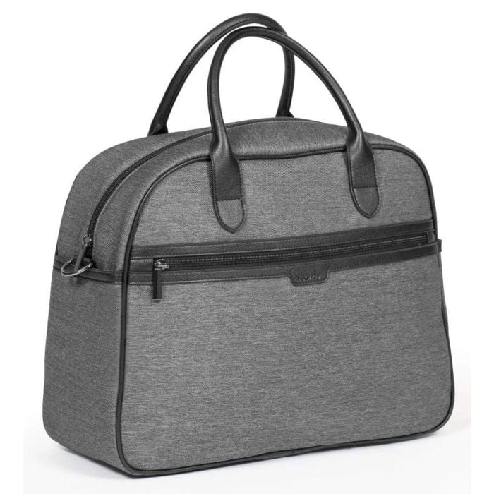 Peach Change Bag - Dark Grey Twill