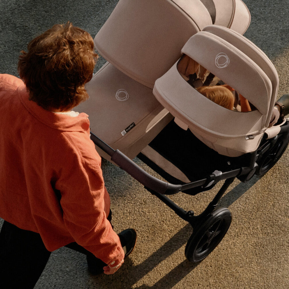 beige twin baby pushchair buggy donkey bugaboo kaliedy the baby store