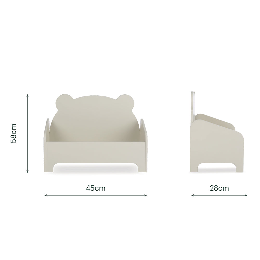 Play House Bear Book Storage - Pebble