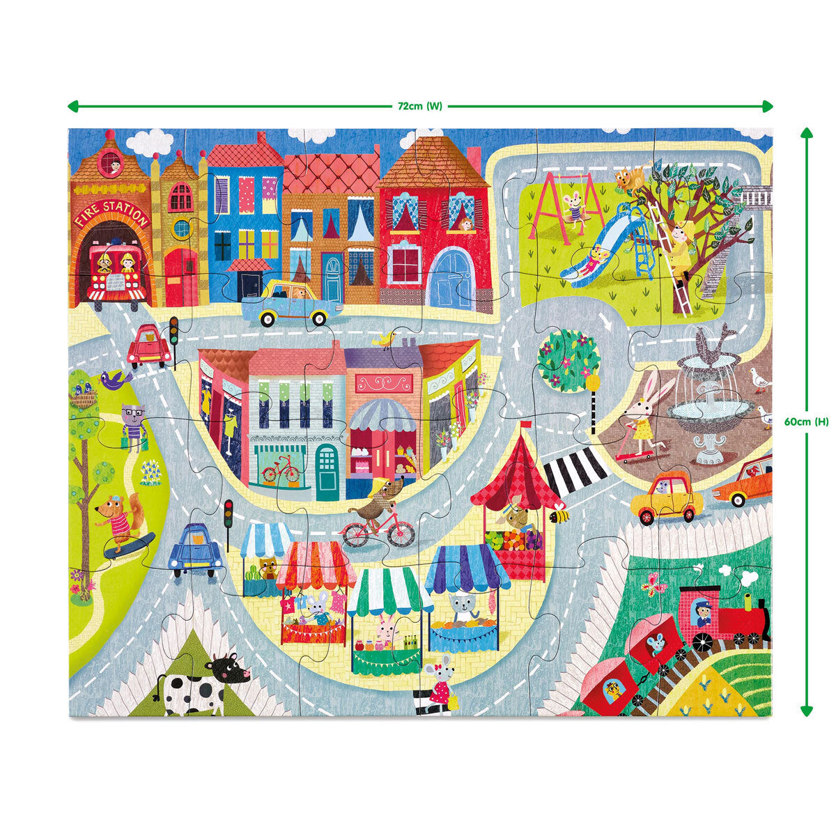 Busy Town 24 Piece Floor Jigsaw Puzzle
