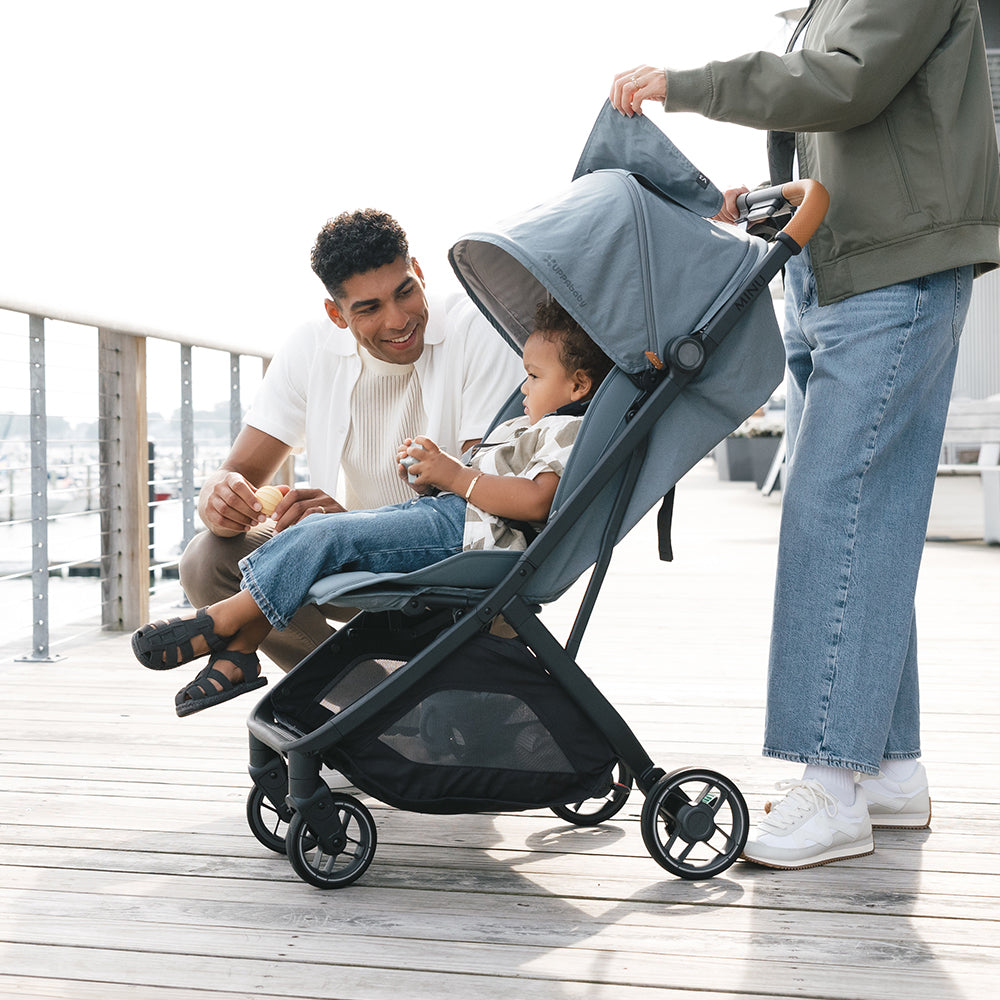 blue lightweight stroller minu v3 uppababy kaliedy