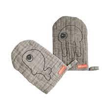 Done by Deer Wash Cloths 2Pk Sea Friends - Grey