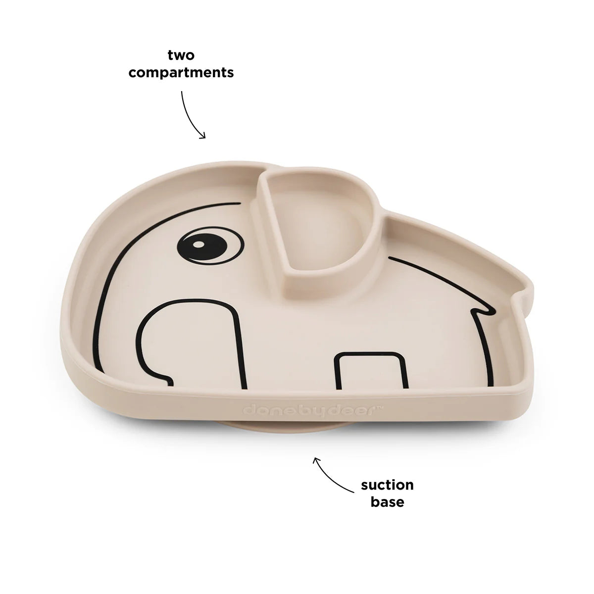 Silicone Stick & Stay Plate - Elphee - Sand