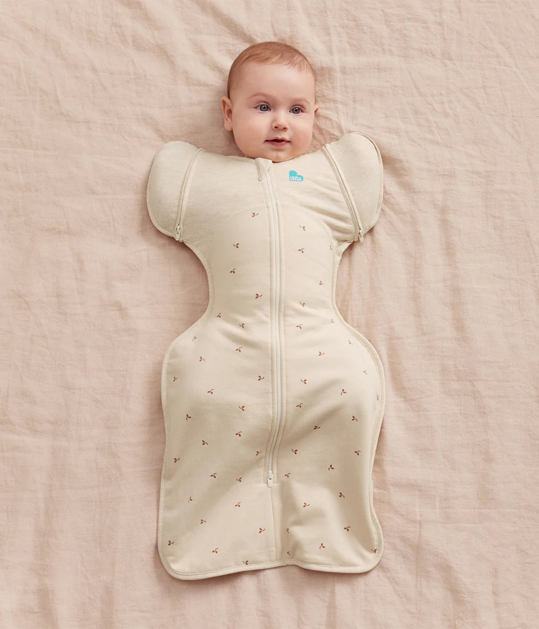 Swaddle Up™ Stage 2 Transition Bag Stretch Cotton Fleece 1.5 Tog - Oatmeal Twigs