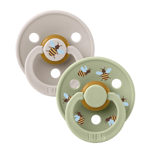 STUDIO Colour Latex Soother 2pk Bumblebee - Mushroom/Sage