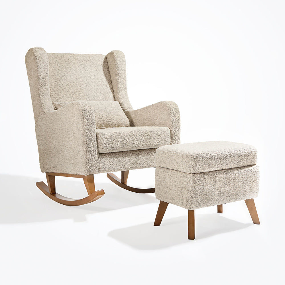 Harper Wingback Rocking Chair & Footstool