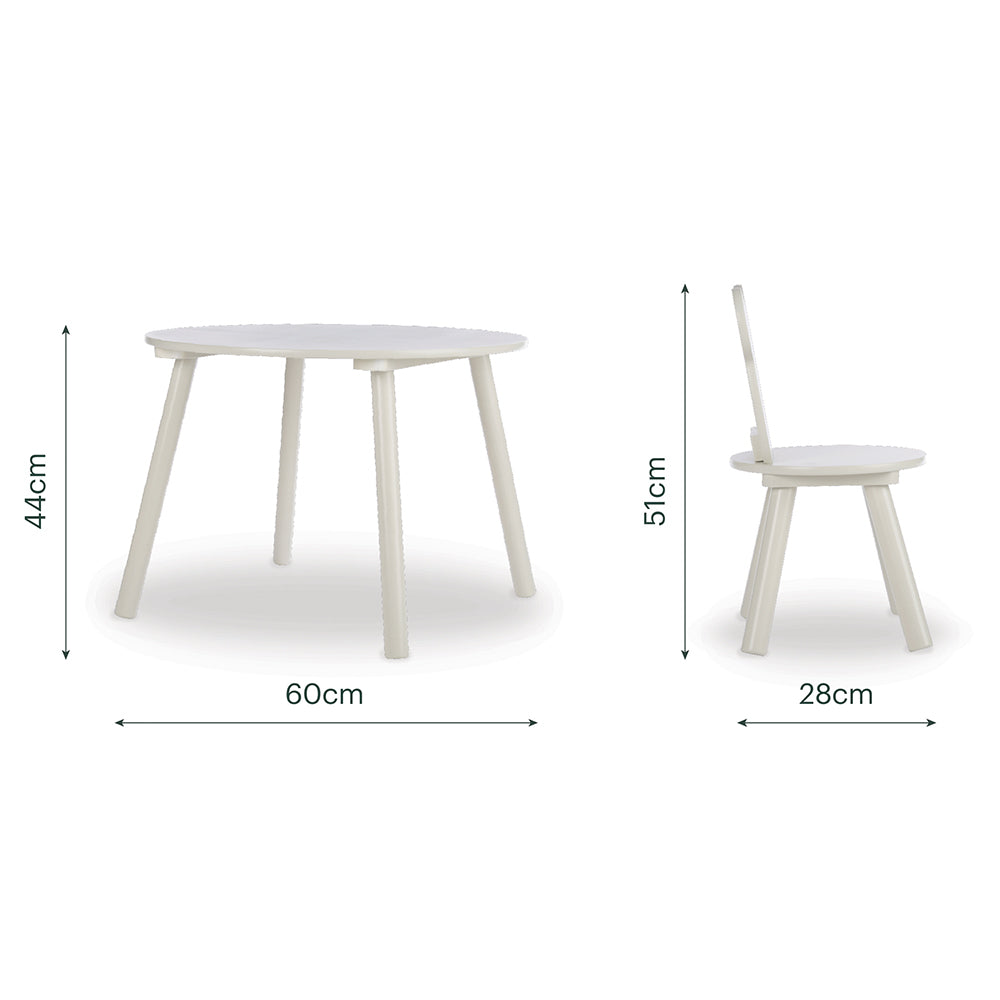 Play House Bear Table & 2 Chairs - Pebble