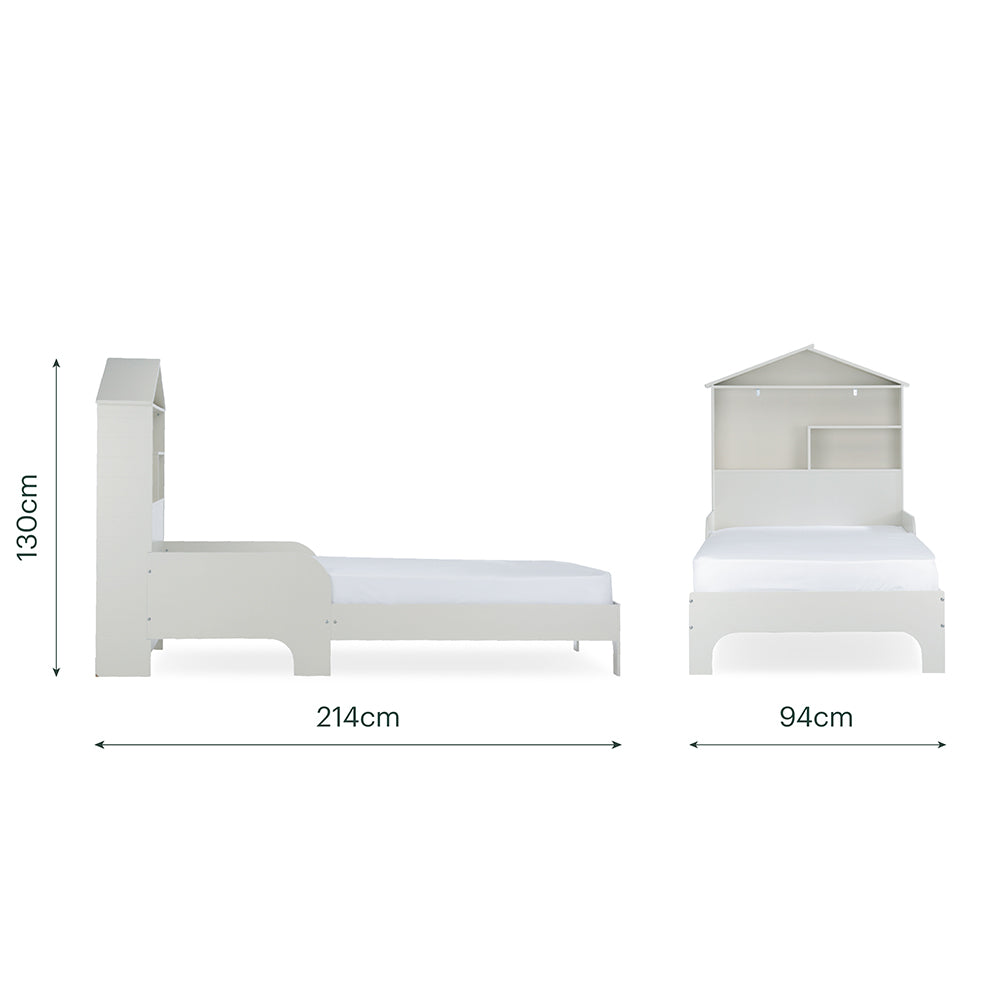 Play House Single Bed with Storage - Pebble
