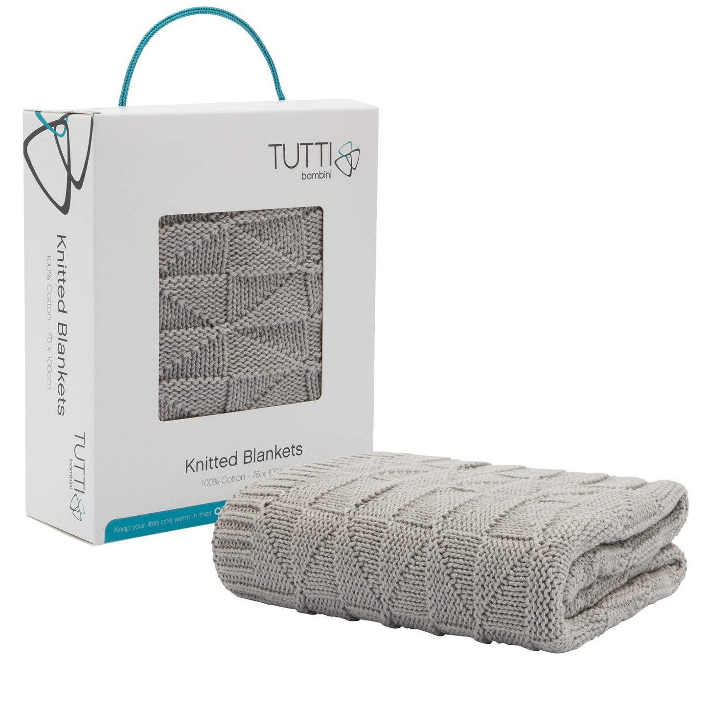 Knitted Blanket 75x100cm - Putty
