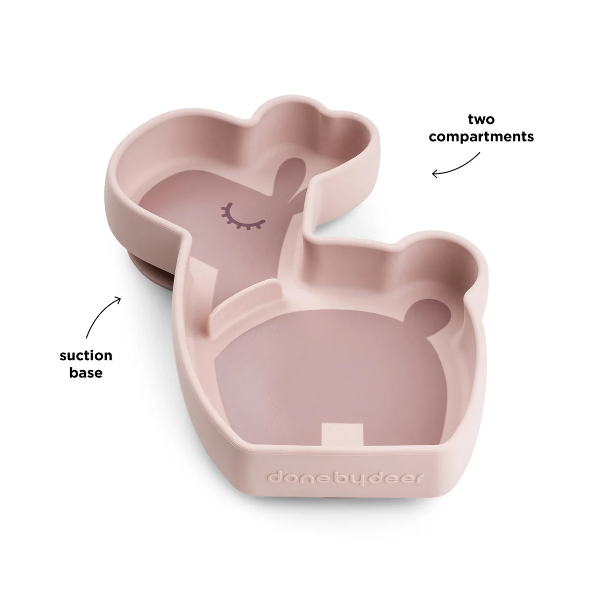 Silicone Stick & Stay Snack Plate - Lalee - Powder