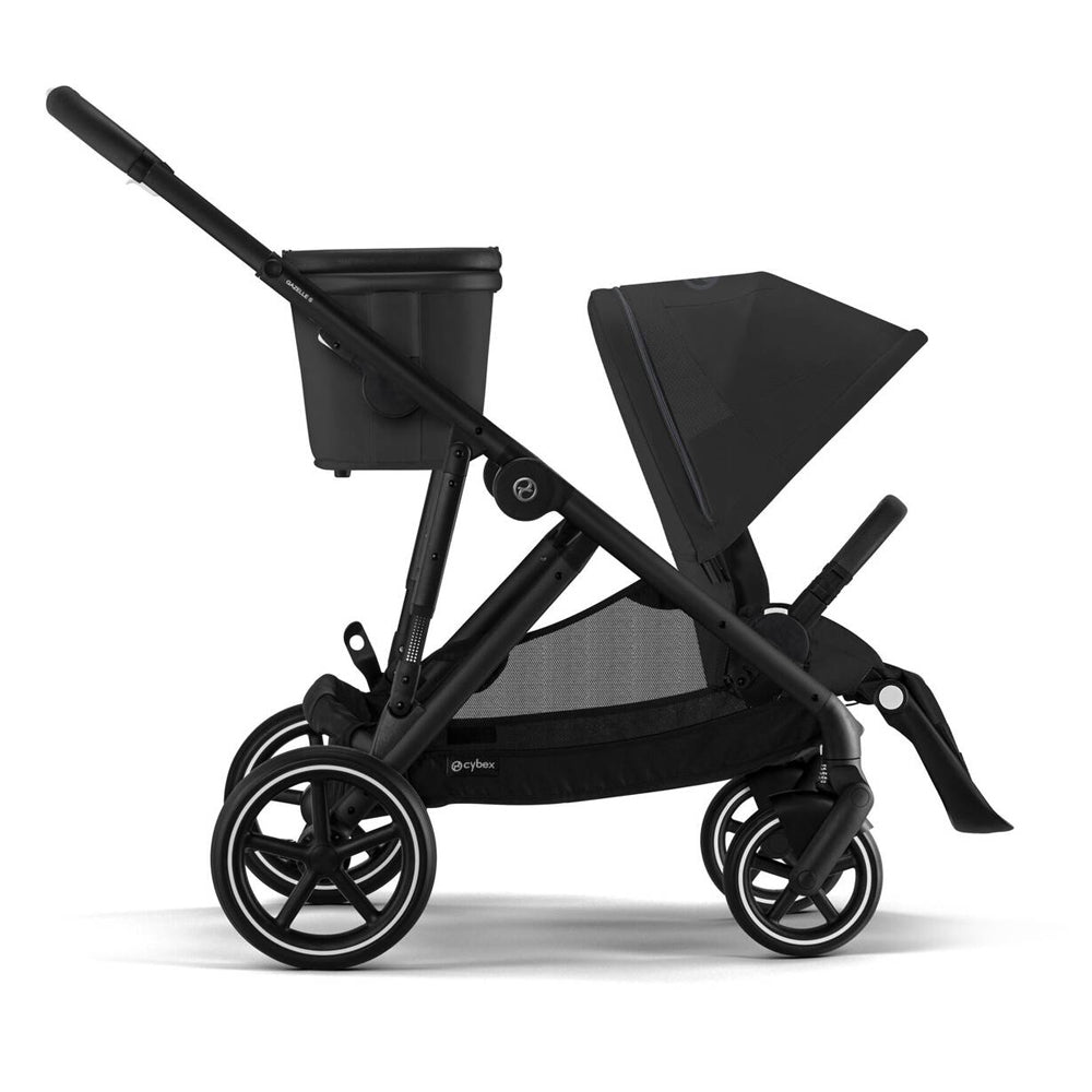 single to double black pushchair gazelle cybex kaliedy