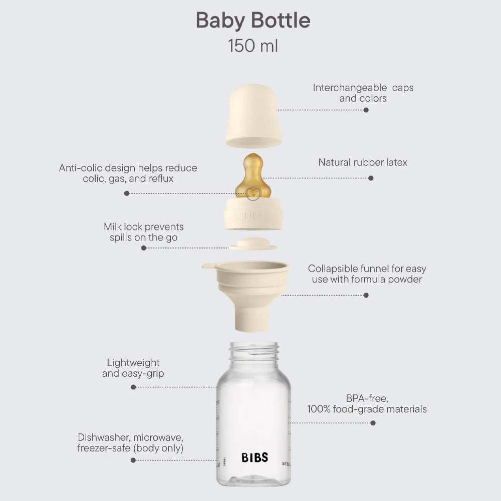 Baby Bottle Complete Set 150ml 2pk Latex - Ivory