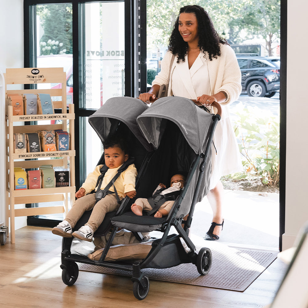 double twin stroller grey minu duo uppababy kaliedy the baby store