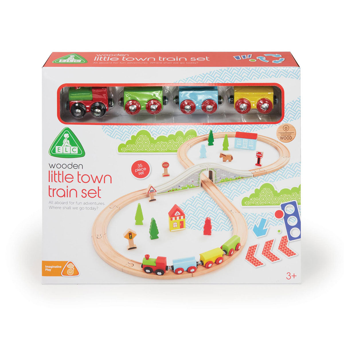Wooden Little Town Train Set