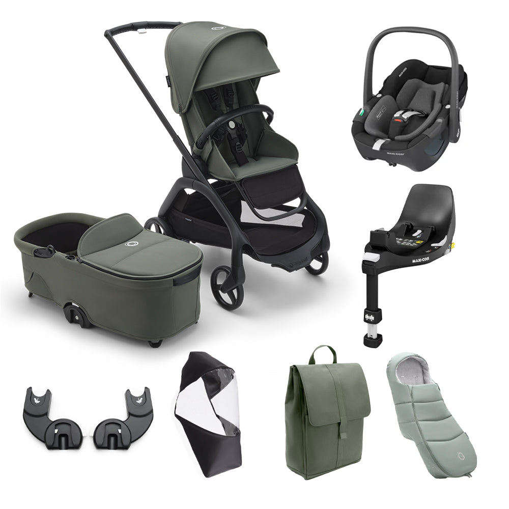 maxi cosi vs bugaboo Bugaboo Dragonfly Complete Travel System, Maxi Cosi Pebble 360 & Familyfix  360 Base – Kaliedy