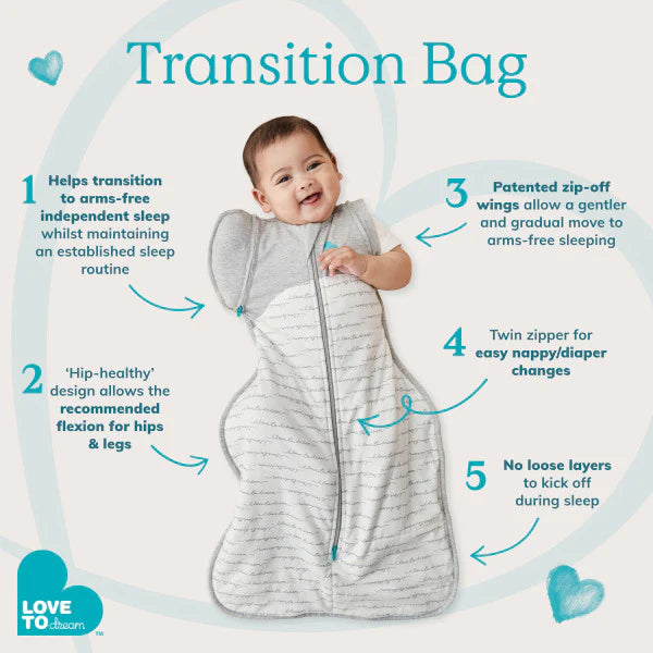 Swaddle Up™ Stage 2 Transition Bag Stretch Cotton 1 Tog - Rainbow Dreamer
