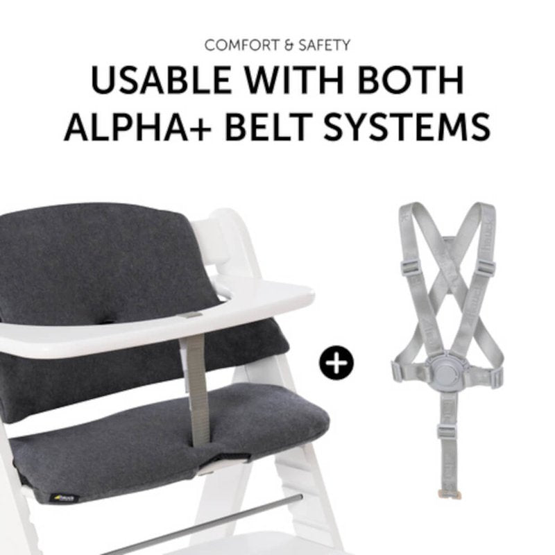 Alpha Highchair Pad Select - Jersey Charcoal